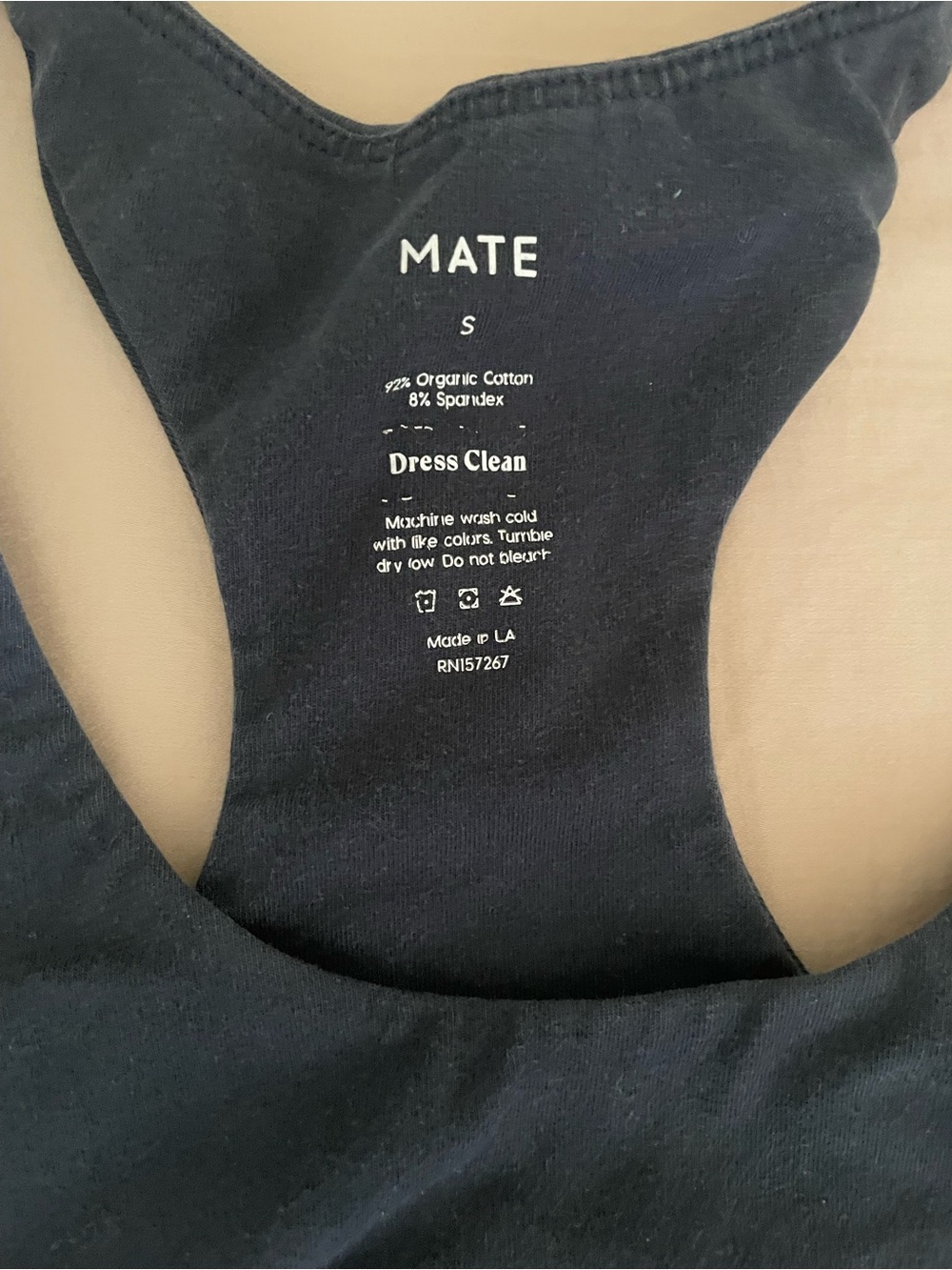 MATE the Label Navy Racerback Seamless Sports Bra - Picture 2 of 3